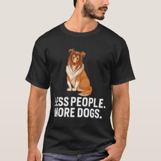 Minder mensen meer honden omkeren t-shirt