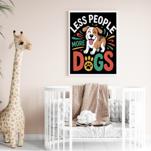 MINDER MENSEN MEER HONDEN POSTER