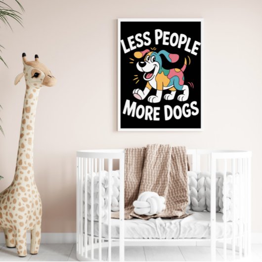 Minder mensen meer honden poster