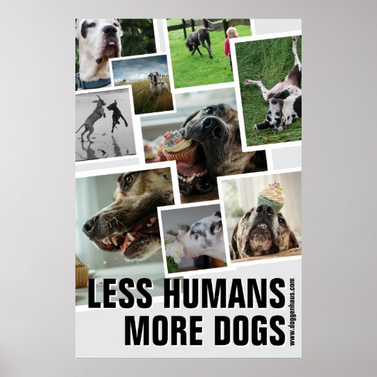 Minder Mensen, Meer Honden Poster (Voorkant)