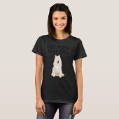 Minder Mensen Meer Honden Samoyed Introvert T-shirt (Voorkant volledig)