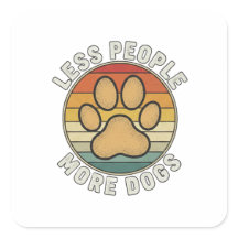 Minder Mensen Meer Honden Sticker