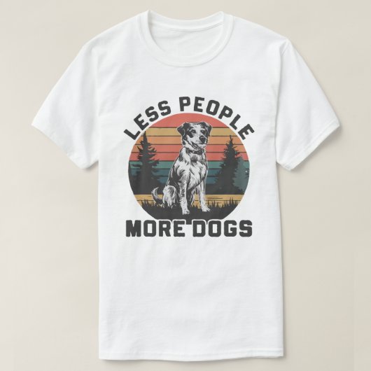 Minder mensen meer honden t-shirt (Design voorkant)