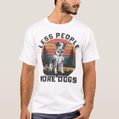 Minder mensen meer honden t-shirt (Voorkant)