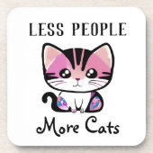 Minder mensen, meer katten bier onderzetter (Voorkant)