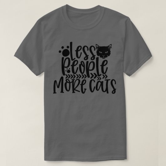 Minder mensen meer katten Dame Kitty Cats Kat Lo T-shirt (Design voorkant)