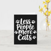 Minder Mensen Meer Katten Grappig Kat Citaat Kitte Kaart (Gele Bloem)