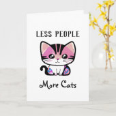 Minder mensen, meer katten kaart (Gele Bloem)