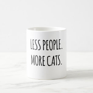 Minder mensen. Meer katten. Koffiemok