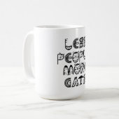 Minder Mensen Meer Katten Koffiemok (Voorkant links)