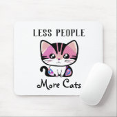 Minder mensen, meer katten muismat (Met muis)