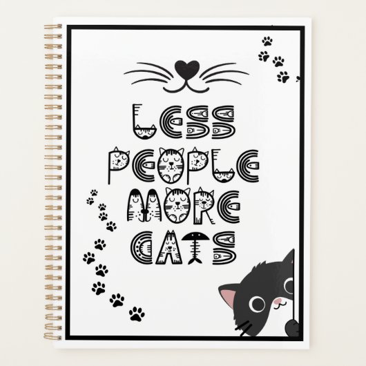 Minder Mensen Meer Katten Planner (Voorkant)