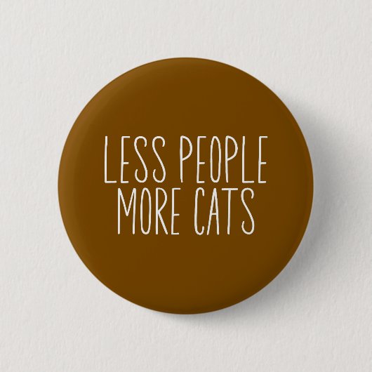 Minder Mensen Meer Katten Ronde Button 5,7 Cm (Voorkant)