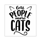 Minder Mensen Meer Katten  Rubberstempel (Afrduk)