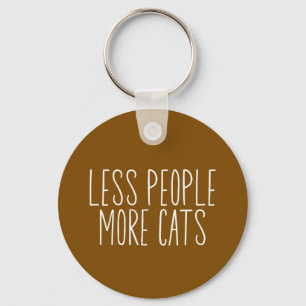 Minder Mensen Meer Katten Sleutelhanger