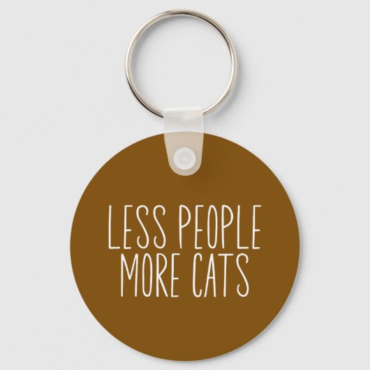 Minder Mensen Meer Katten Sleutelhanger (Voorkant)