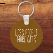 Minder Mensen Meer Katten Sleutelhanger (Voorkant)
