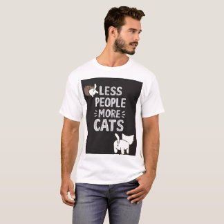 Minder Mensen meer Katten T-shirt
