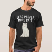 minder mensen meer katten turkse angora introvert t-shirt (Voorkant)