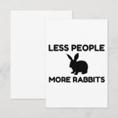 Minder mensen meer konijnen bedankkaart (Voorkant / Achterkant)