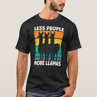 Minder mensen meer lama's voor een lama t-shirt