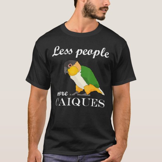Minder mensen Parrot White-Bellied Caïque T-shirt (Voorkant)