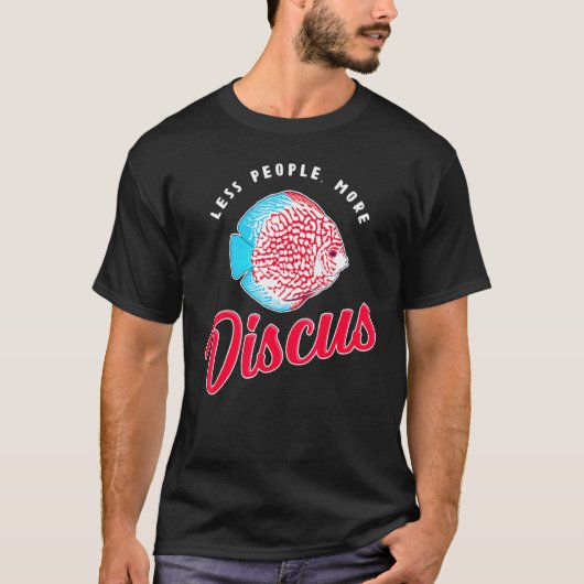 Minder Mensen Vissenhouder Cichlide Discus T-shirt (Voorkant)