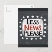 Minder nieuws alstublieft Briefkaart (Voorkant / Achterkant)