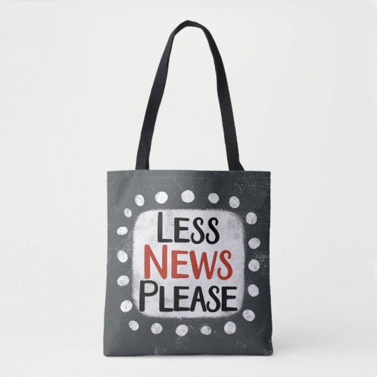 Minder nieuws alstublieft Canvas tas (Voorkant)