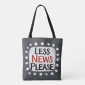 Minder nieuws alstublieft Canvas tas (Achterkant)