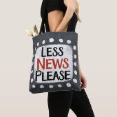 Minder nieuws alstublieft Canvas tas (Dichtbij)