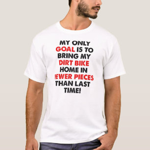 Minder Onderdelen Dirt Bike Motocross Grappig T-sh T-shirt