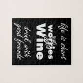 Minder ongerustheid meer wijn Drink wijn met vrien Legpuzzel (Horizontaal)