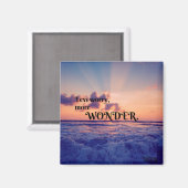 Minder ongerustheid, meer Wonder Cute Quote Magnet (Voorkant / Achterkant)