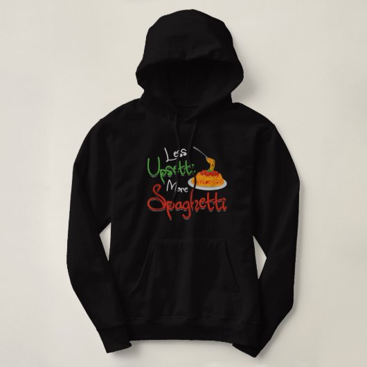 Minder opwinding meer spaghetti nationale pasta hoodie (Design voorkant)
