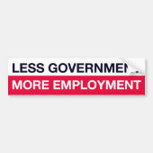 Minder overheid Meer Bumpersticker op de arbeidsma (Voorkant)