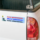 Minder overheid meer tolerantie bumpersticker (Op Truck)