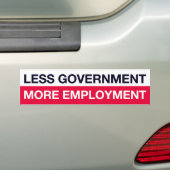 Minder Overheid Meer Werk Bumpersticker (Op auto)