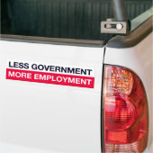 Minder Overheid Meer Werk Bumpersticker (Op Truck)