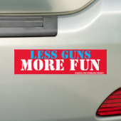 minder pistolen meer plezier bumpersticker (Op auto)
