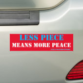minder pistolen meer vrede bumpersticker (Op auto)