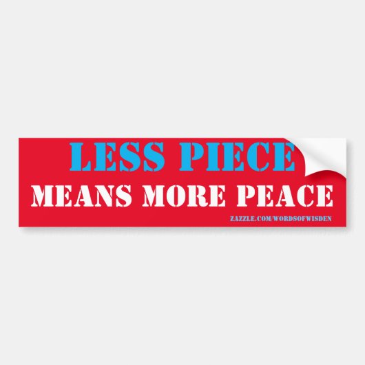 minder pistolen meer vrede bumpersticker (Voorkant)