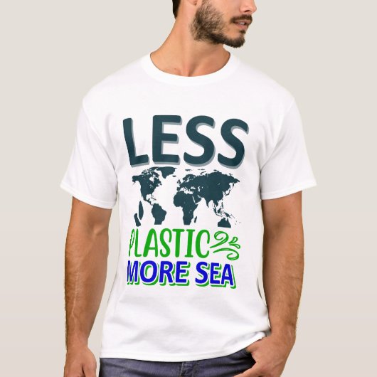 Minder plastic meer Zee T-shirt (Voorkant)