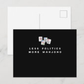 Minder politiek meer Mahjong Funny Mahjong Gift De Briefkaart (Voorkant / Achterkant)