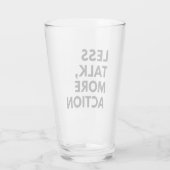 MINDER PRAAT MEER ACTIE GLAS (Achterkant)