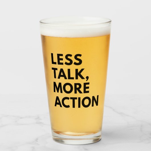 MINDER PRAAT MEER ACTIE GLAS (Voorkant gevuld)