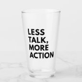 MINDER PRAAT MEER ACTIE GLAS (Voorkant)