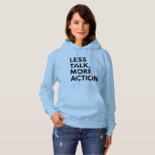 MINDER PRAAT MEER ACTIE HOODIE (Voorkant volledig)