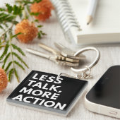 MINDER PRAAT MEER ACTIE SLEUTELHANGER (Voorkant Rechts)