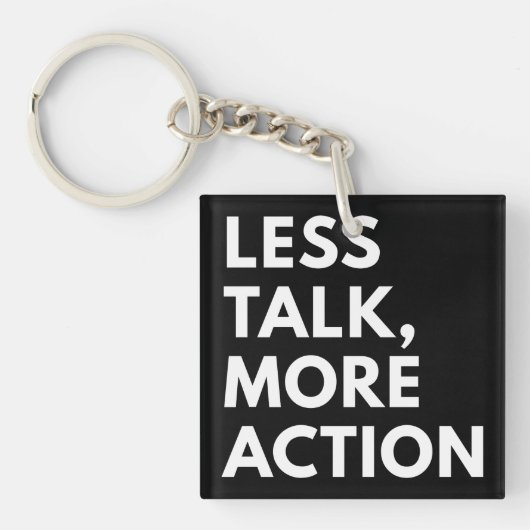 MINDER PRAAT MEER ACTIE SLEUTELHANGER (voorkant)